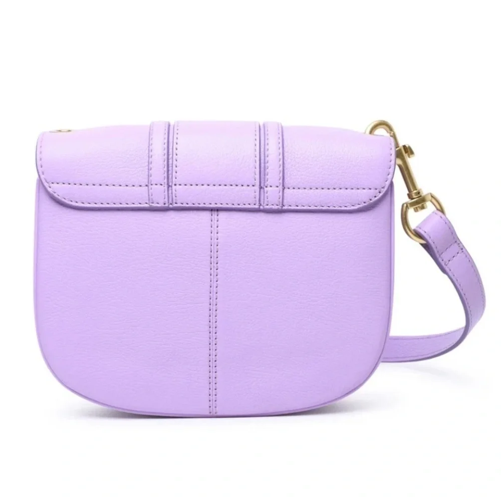 NWT SEE BY CHLOE LILAC Hana Flap Over Leather Crossbody New with Tag